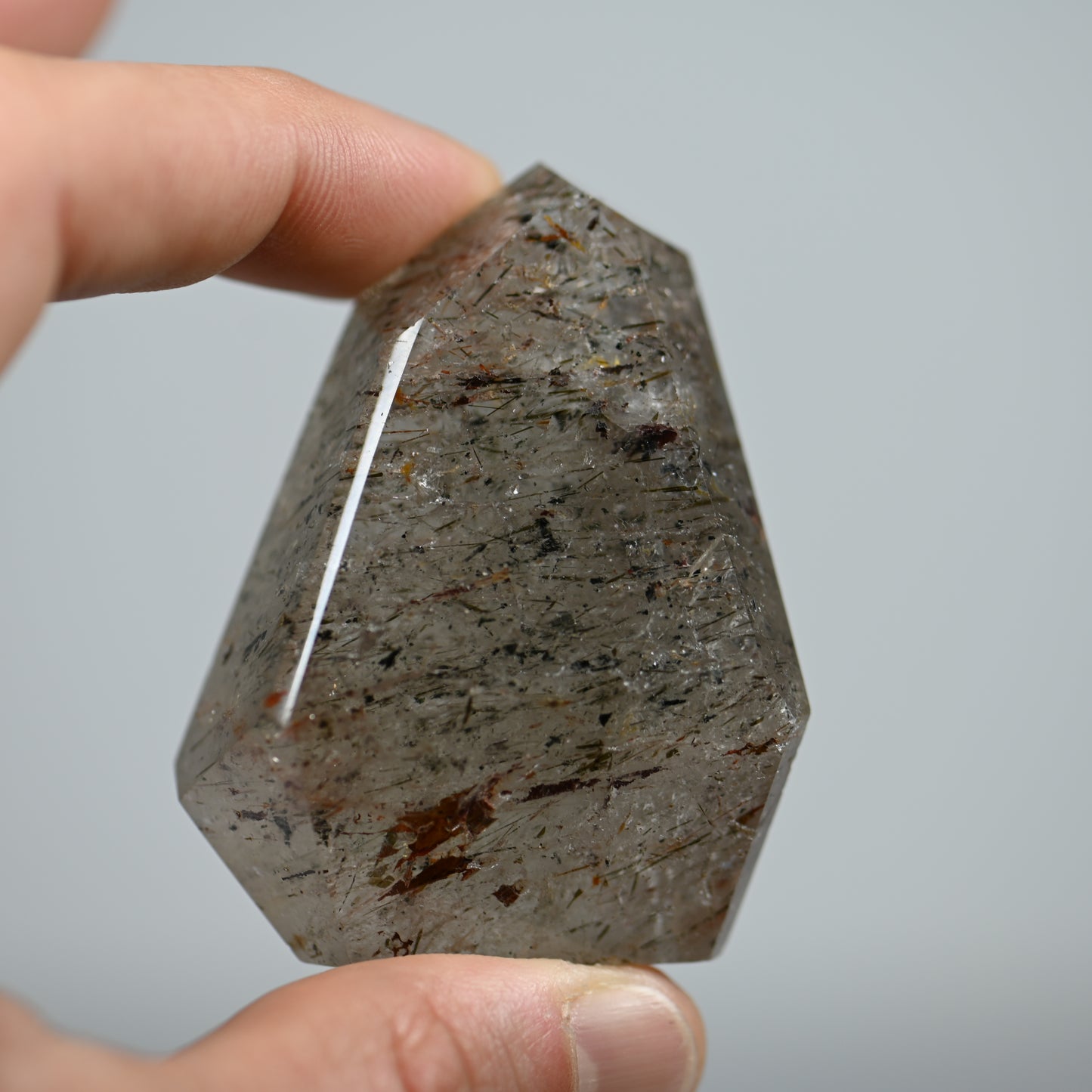 Cosmic Consciousness Included Smoky Quartz Tower