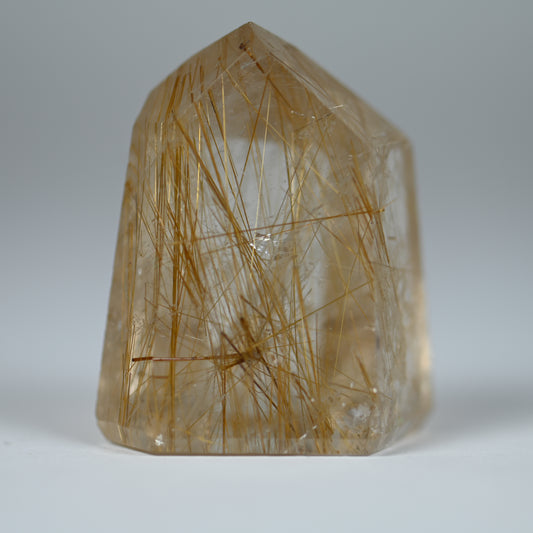 Golden Showers Rutilated Quartz Tower